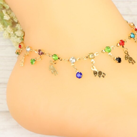 "Handmade Anklet – Elegant & Delicate Jewelry for Women | UNVRC1244 - Picture 4 of 10
